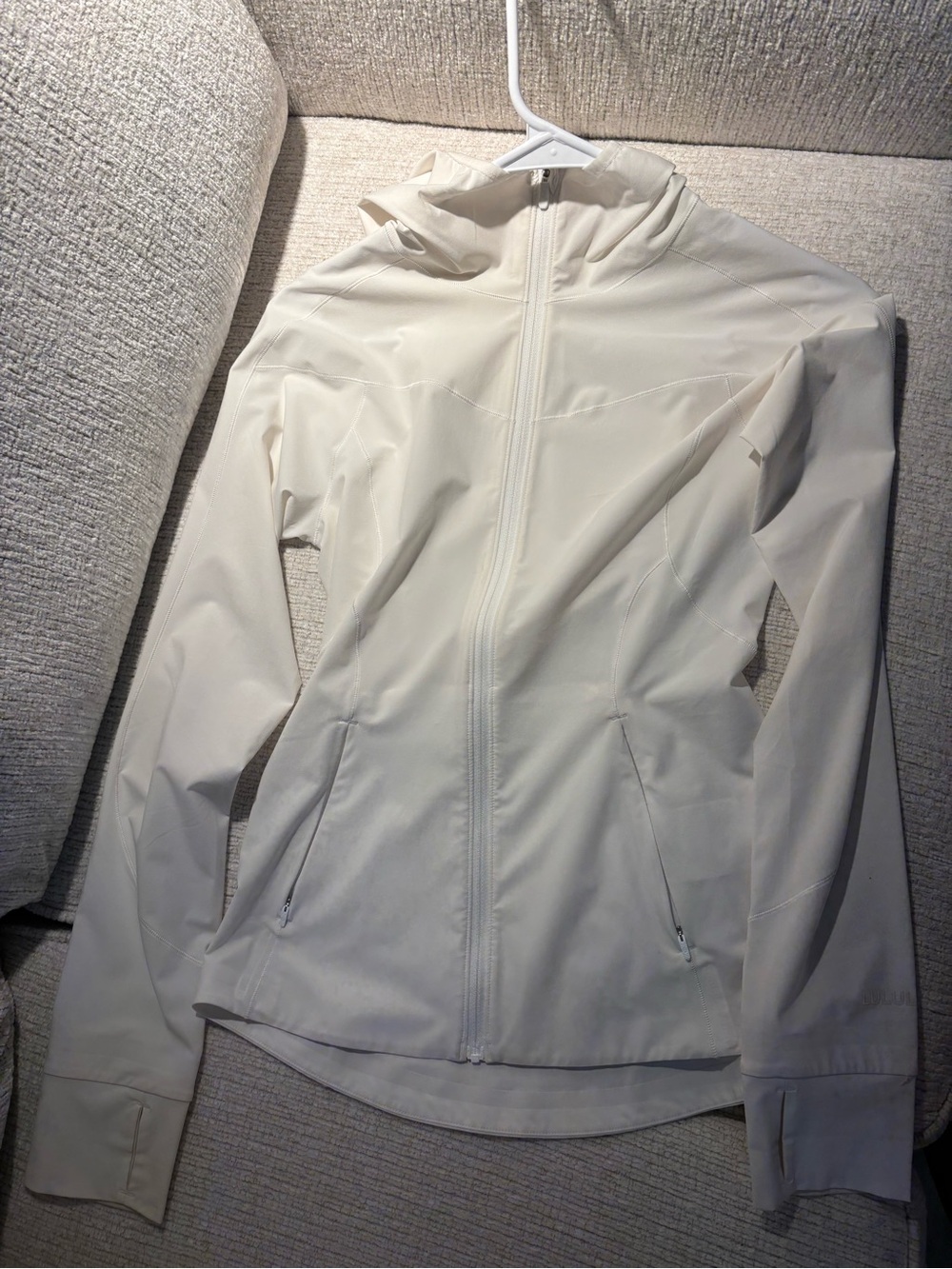 lululemon athletica Off-White Lightweight Hooded Zip Jacket
